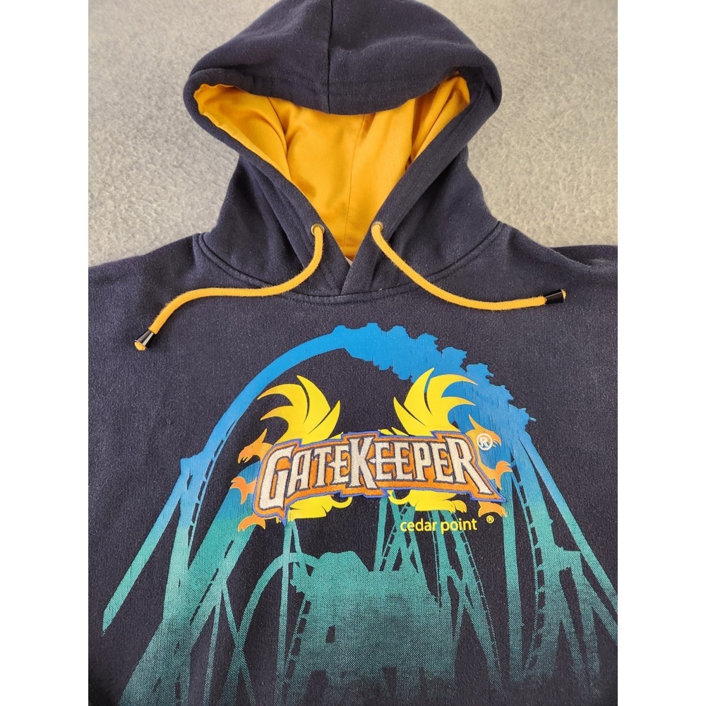 Cedar Point‎ GateKeeper Hoodie Roller Coaster Ohio Faire Park Mens Small Medium